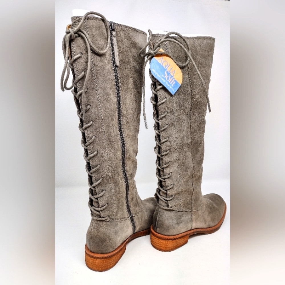 Soft Sharnell ll Women's Waterproof Suede Boots, size 6.5M Pietra Grey